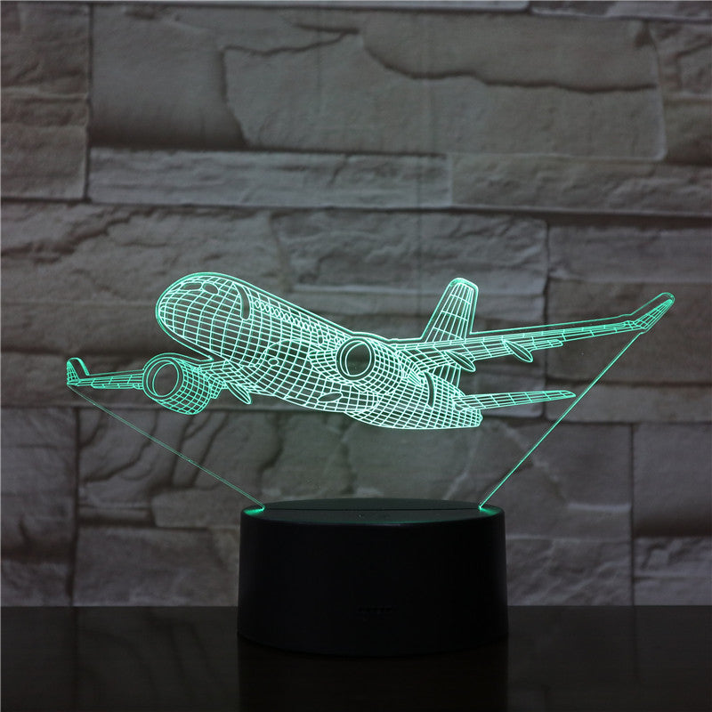Lámpara 3d personalizada, holograma de avión, luz de noche para bebé, nombre genial, luz nocturna personalizada para decoración de dormitorio infantil, luz de noche Led 3d