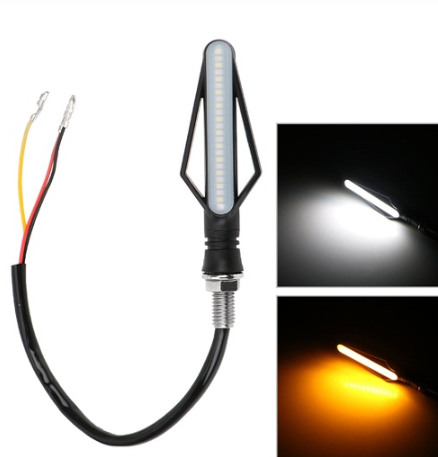 Luz de freno de agua corriente de señal de giro de motocicleta de flecha de fuego