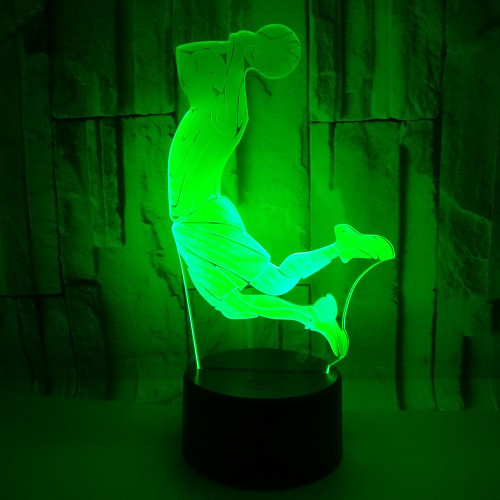 Disparo de luz de noche 3D luz de decoración de hogar inteligente LED