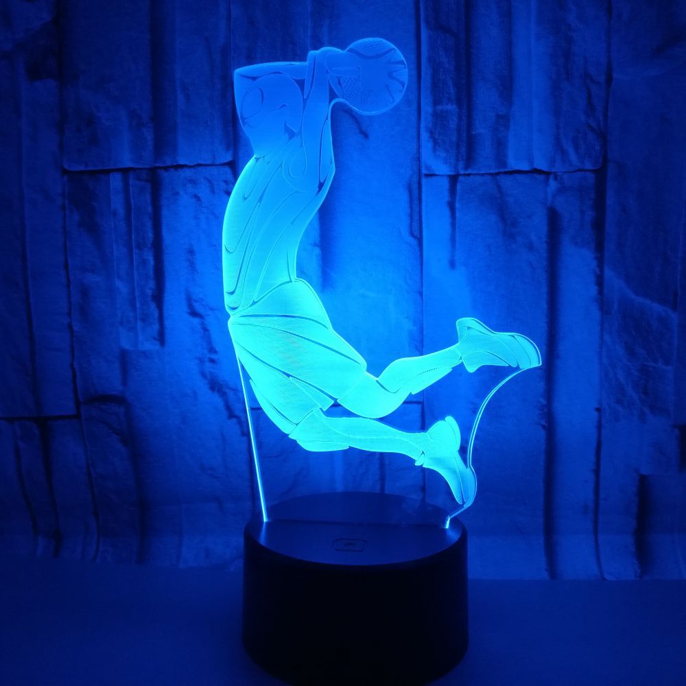 Disparo de luz de noche 3D luz de decoración de hogar inteligente LED