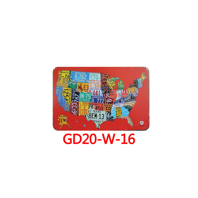 Tin painting bar clothing store home wall decoration