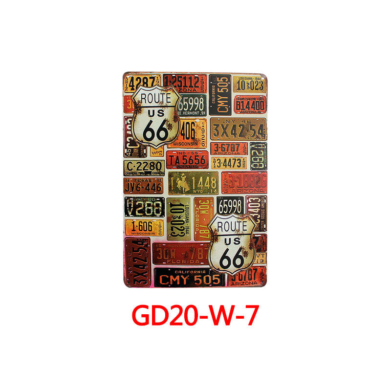 Tin painting bar clothing store home wall decoration