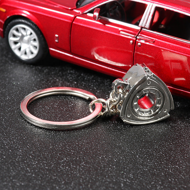 Metal Car Engine Key Chain Male Personality Creative Pendant