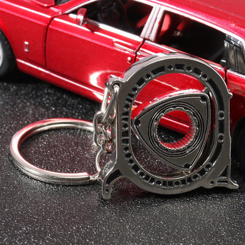 Metal Car Engine Key Chain Male Personality Creative Pendant