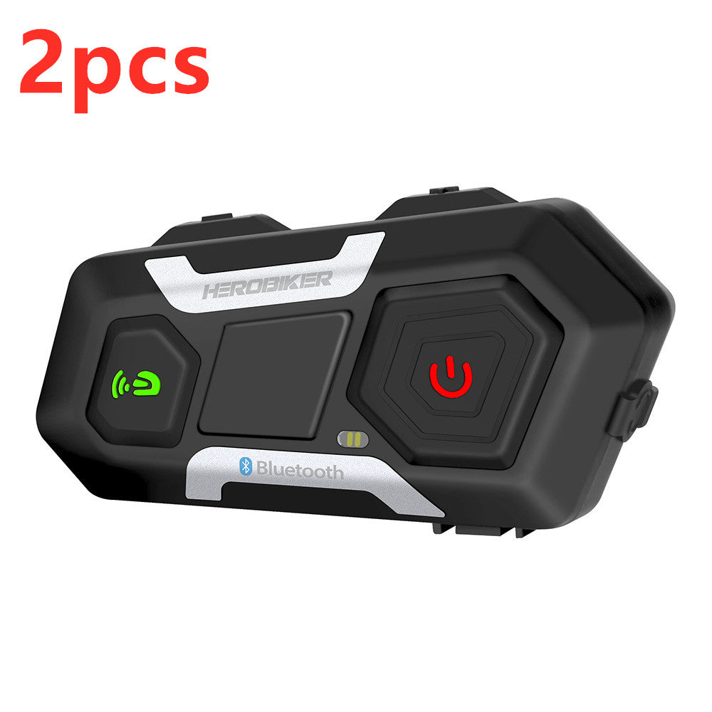 HEROBIKER Motocicleta Intercom Casco Auriculares Casco Altavoz impermeable Interphone Moto Auriculares Inalámbrico Intercomunicador 1200M