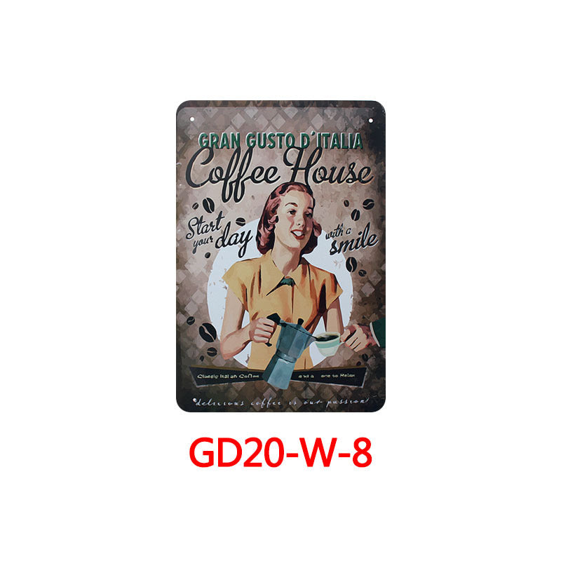 Tin painting bar clothing store home wall decoration
