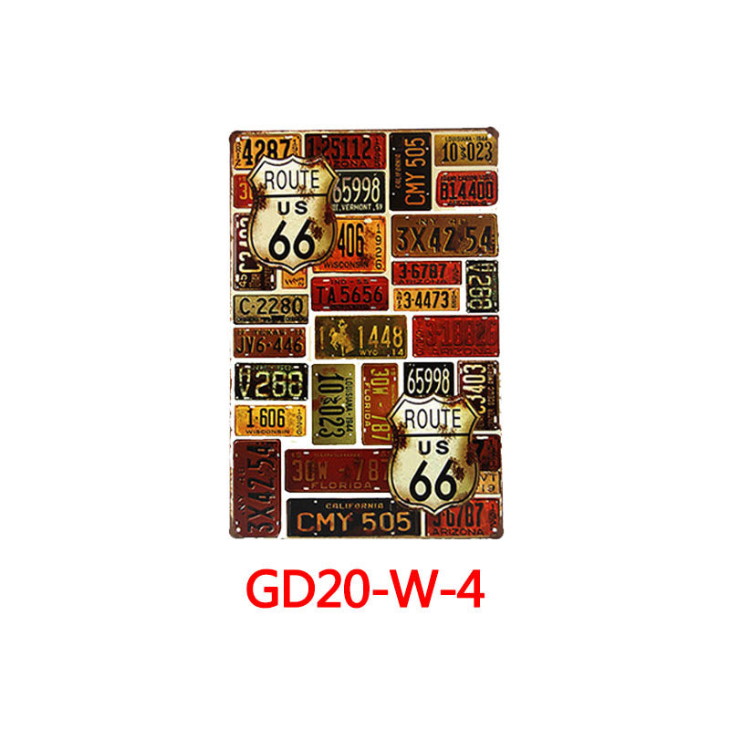 Tin painting bar clothing store home wall decoration