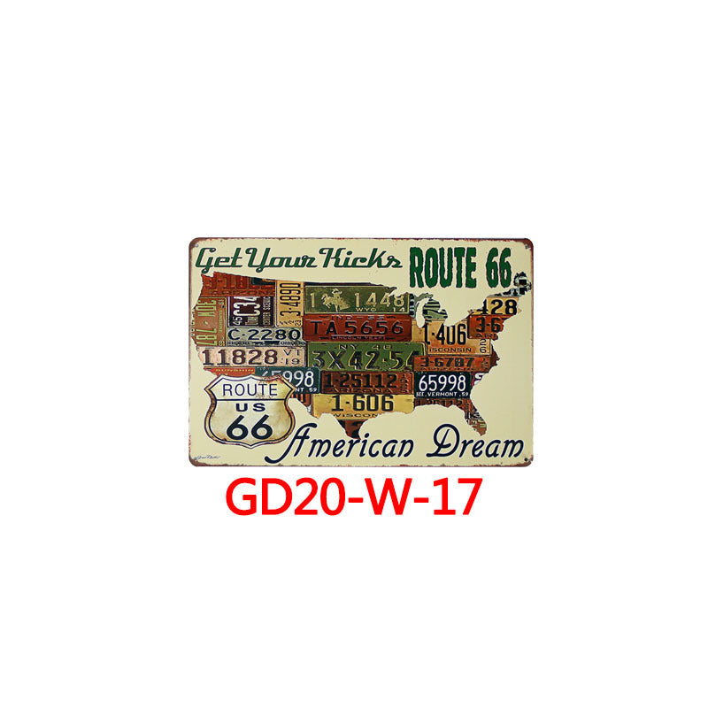 Tin painting bar clothing store home wall decoration