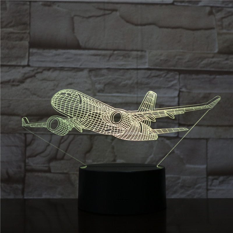 Lámpara 3d personalizada, holograma de avión, luz de noche para bebé, nombre genial, luz nocturna personalizada para decoración de dormitorio infantil, luz de noche Led 3d