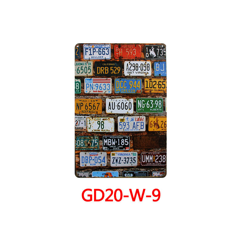 Tin painting bar clothing store home wall decoration