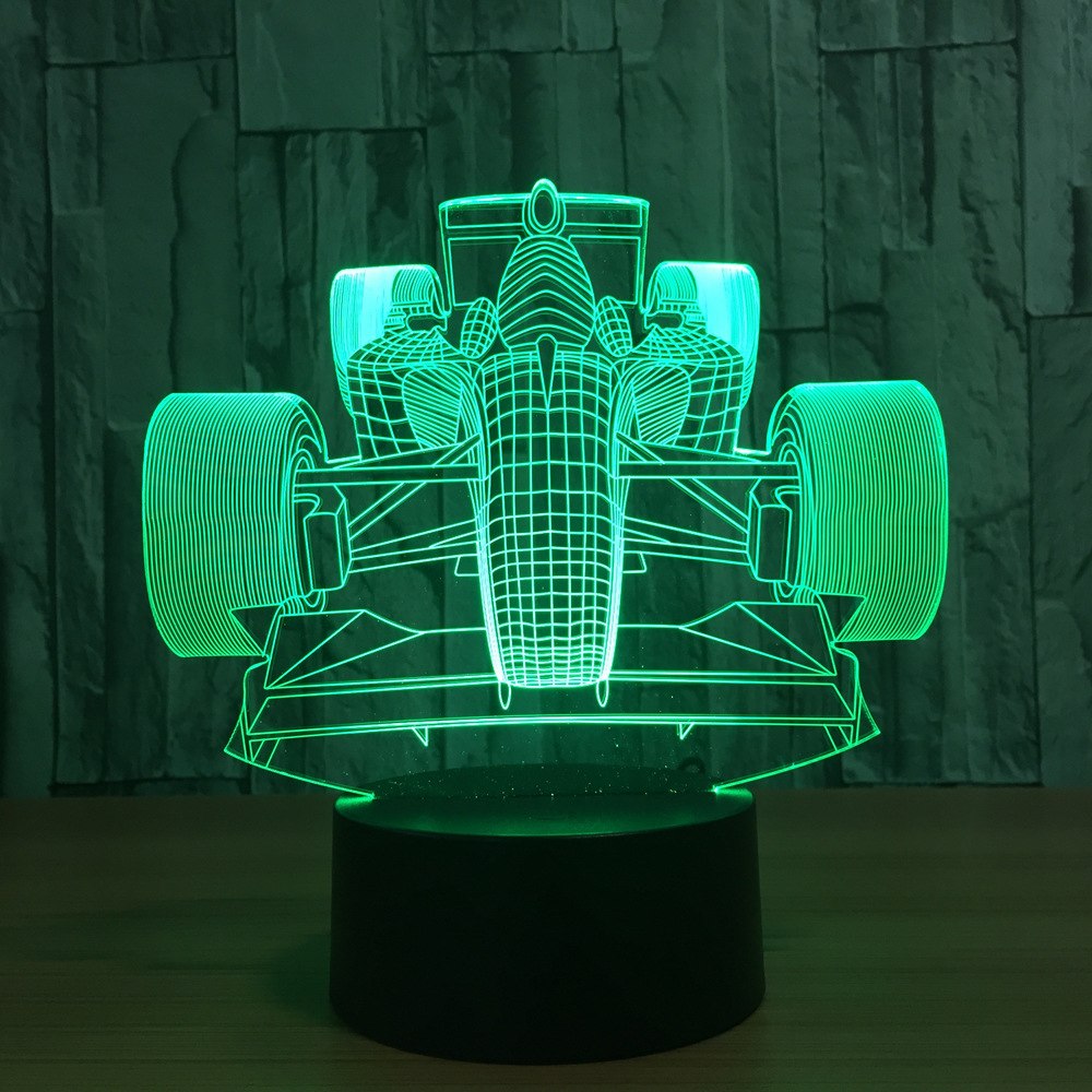 3D light creative colorful touch charging LED visual light gift atmosphere table lamp racing