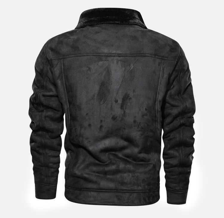 Fur integrated leather clothing