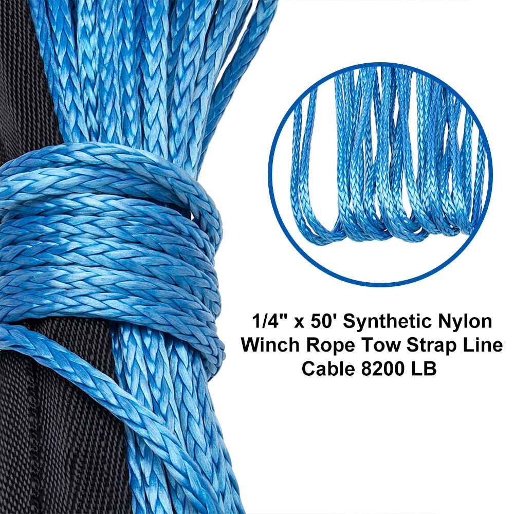 Synthetic winch steel wire trailer rope