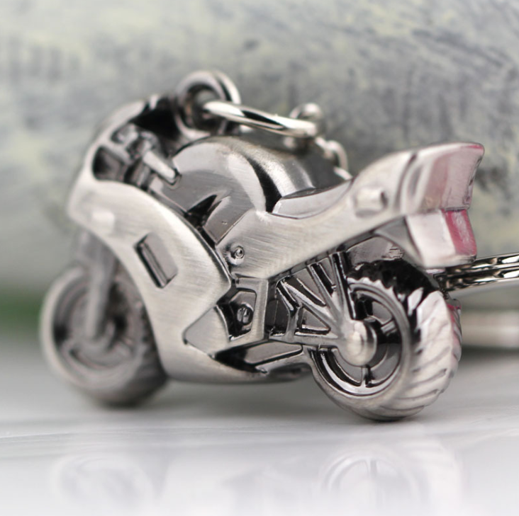 Simulation model motorcycle keychain creative car keychain key ring promotional gift key chain