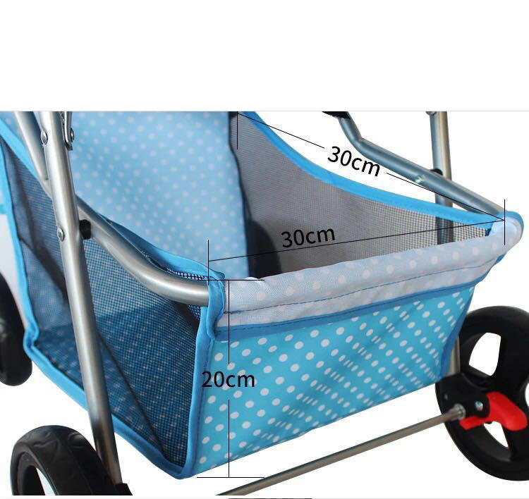 Lightweight Folding Pet Trolley Dogs And Cats Dog Out Stroller Three-wheeled Pet Stroller Dog Out Stroller Supplies