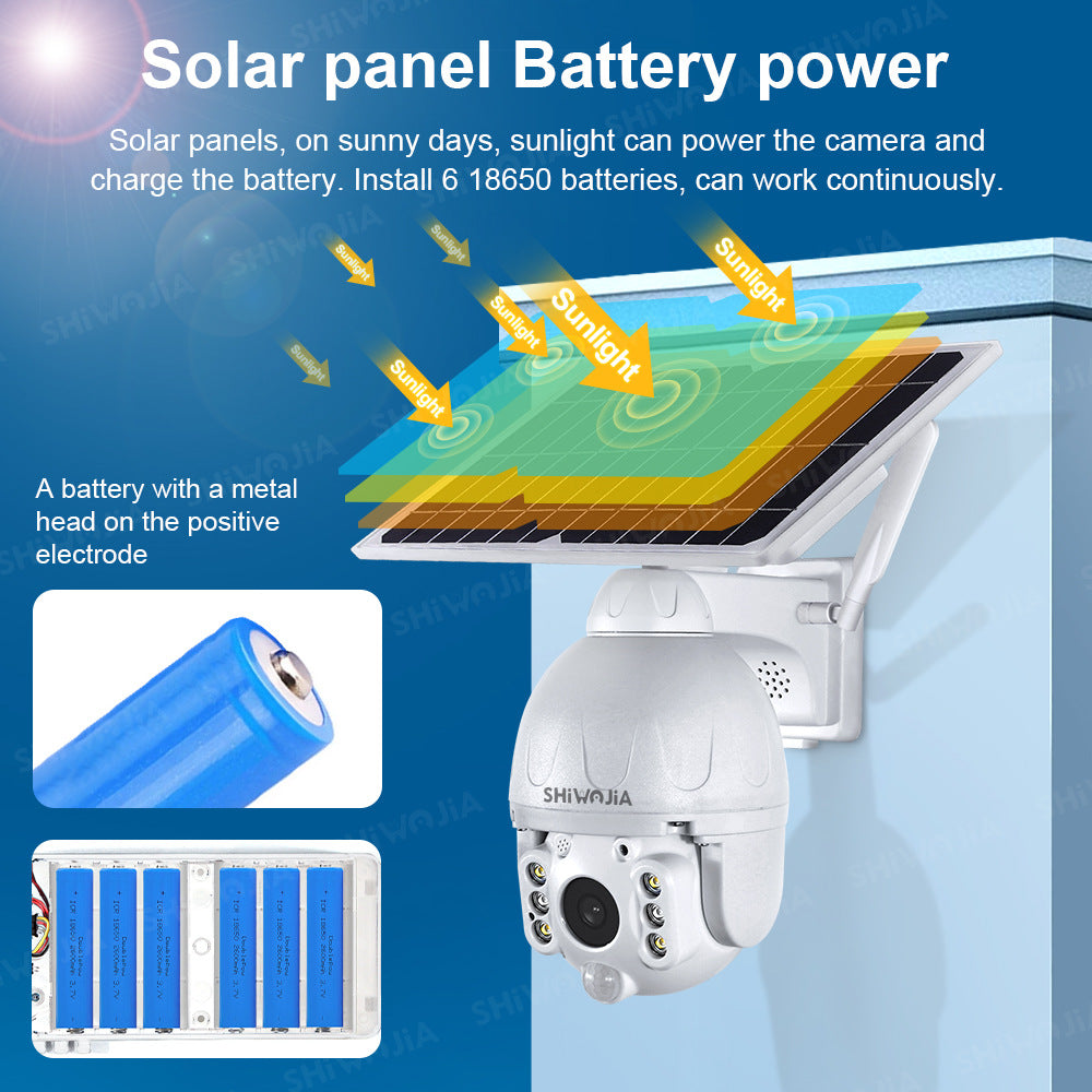 Cámara solar Cámara domo inalámbrica Cámara de vigilancia solar 4G