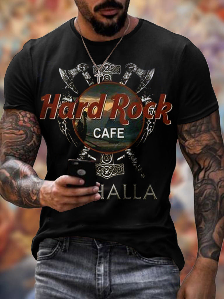 T-shirt 3D Digital Animal Series Printing Street Trendy Men's Clothing Sports Short Sleeve T-shirt Top