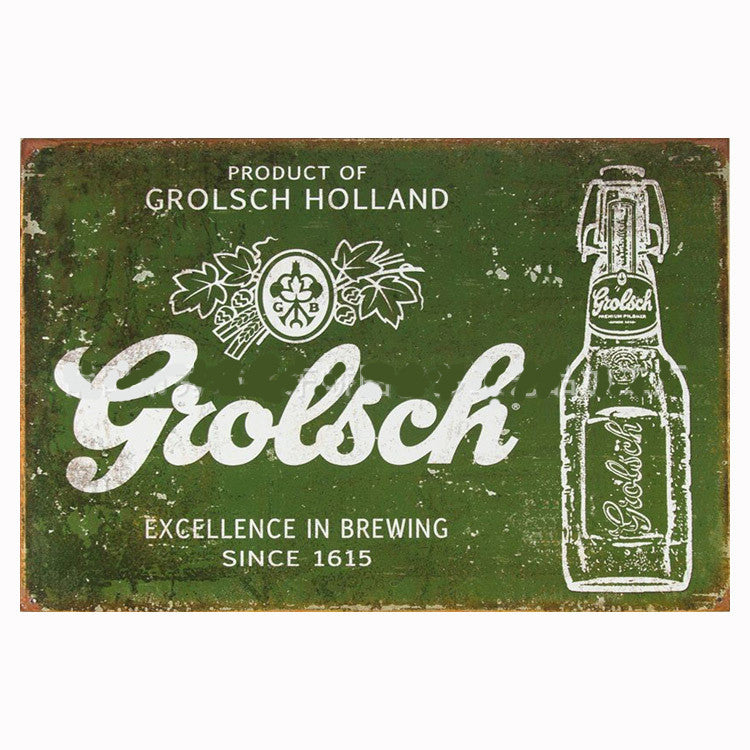 Retro Tin Painting Cocktail Bar Restaurant Shop Home Decoration